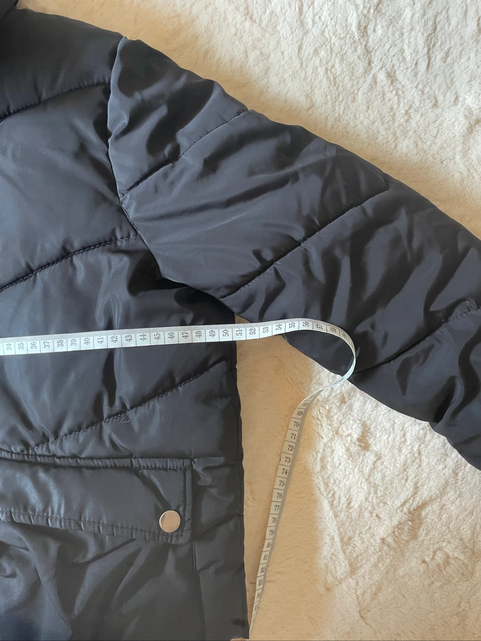 Zwarte gewatteerde jas met capuchon en pluche Atmosphere Maat S – photo 6